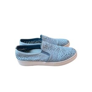 Vionic Midi Perf Light Blue Perforated Slip On Sneakers Womens 10 356MIDIPERF